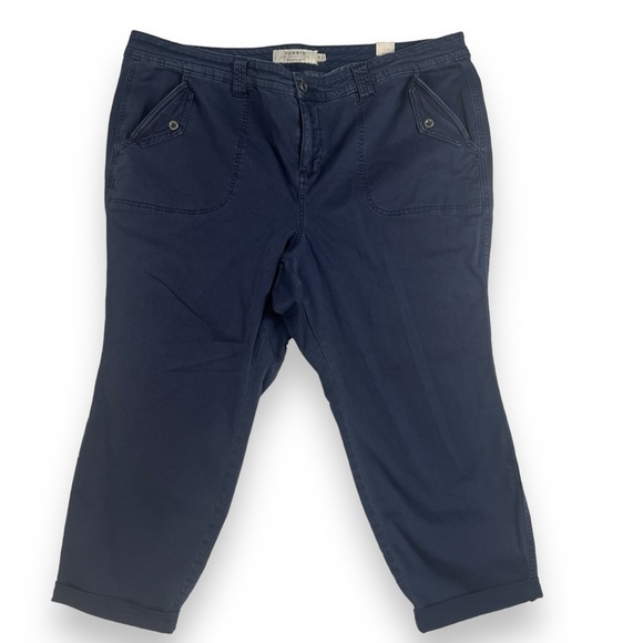 Torrid Cropped Twill Military Pants Blue Style 10816748 Women’s PLUS SIZE 24 26 - Picture 5 of 5